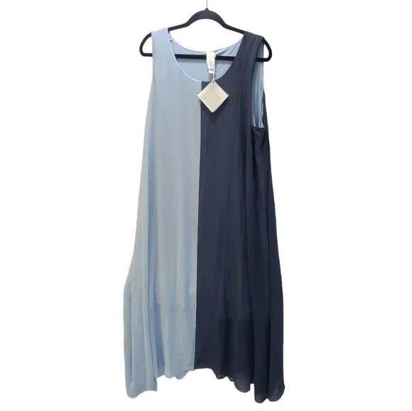 Wynne Layers | Dresses | Nwt Wynne Layers Chiffon Maxi Dress Womens X  Colorblock Blue | Poshmark